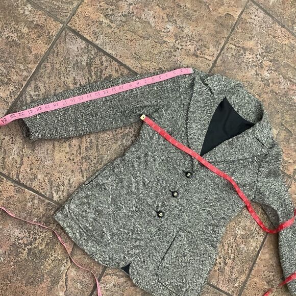 Prestige Boston Size 10 Union Made USA Black White Tweed Woman’s Jacket Pockets - Picture 13 of 13